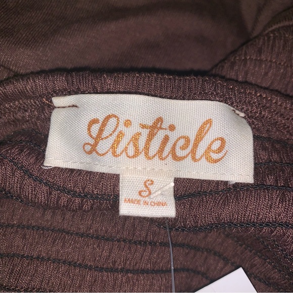 Listicle Ribbed Bodysuit in Brown - Picture 9 of 10